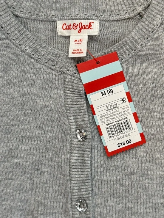 Kids Gray Cardigan NWT - Picture 3 of 3